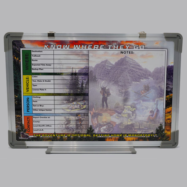 Know Where They Go Board - Aluminum Frame: Large