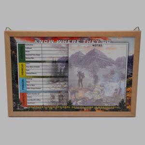 Know Where They Go Board - Wood Frame: Large