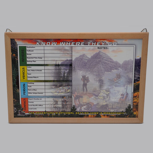 Know Where They Go Board - Wood Frame: Large
