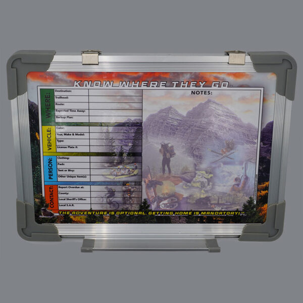 Know Where They Go Board - Aluminum Frame: Standard